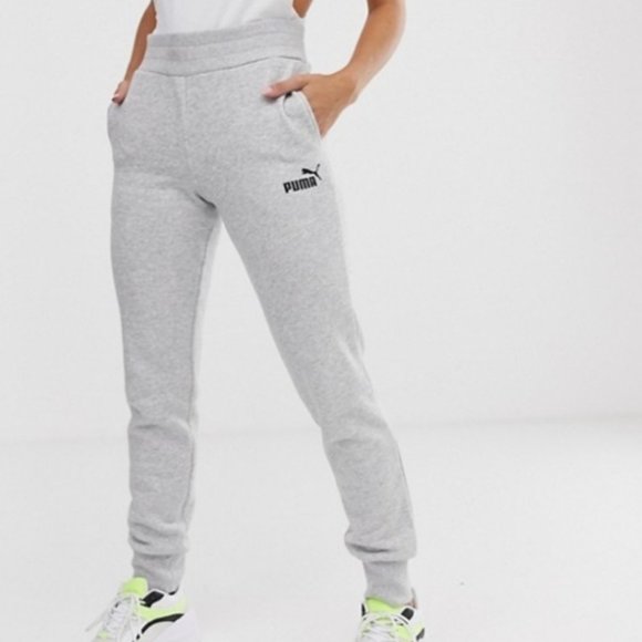 Puma Light Grey Essential Fleece Sweatpants Joggers NWT Size XXL - Picture 2 of 11